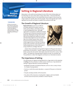 Setting in Regional Literature