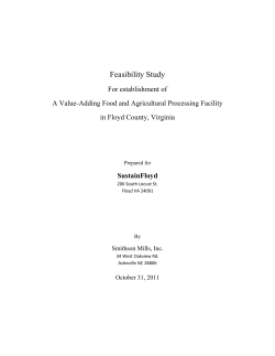 Floyd Value Adding Feasibility Study