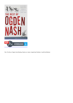 Read The Best of Ogden Nash Full Book