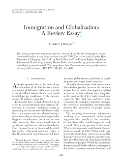Immigration and Globalization: A Review Essay