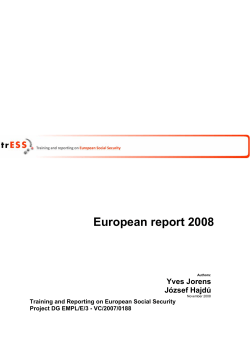 training and reporting on European Social Security