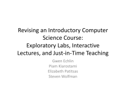 Revising an Introductory Computer Science Course