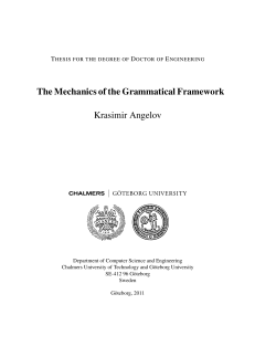The Mechanics of the Grammatical Framework