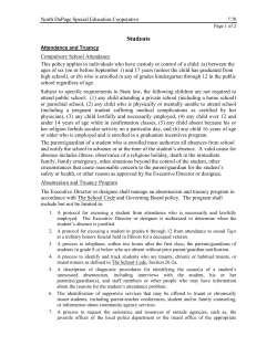 Student Discipline - North DuPage Special Education Cooperative