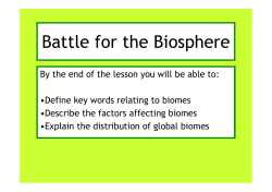 Battle for the Biosphere