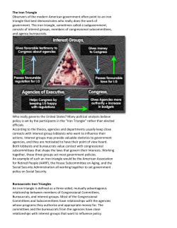 The Iron Triangle Observers of the modern American government