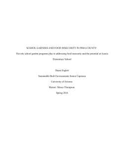SCHOOL GARNDES AND FOOD INSECURITY IN PIMA COUNTY