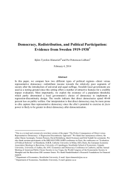 Democracy, Redistribution, and Political Participation: Evidence