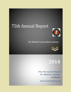 75th Annual Report - Mobile County Personnel Board