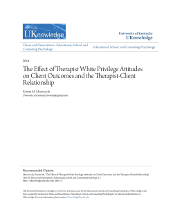 The Effect of Therapist White Privilege Attitudes on