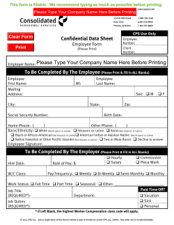 Form W-4 - Consolidated Personnel Services