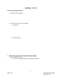 I. Physical laws govern energy flow and chemical cycling