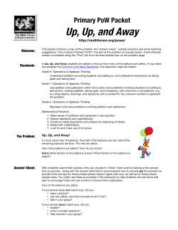 Up, Up, and Away - Heath School`s Online Math Center