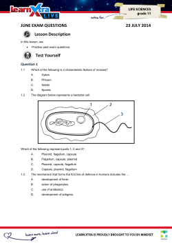 JUNE EXAM QUESTIONS 23 JULY 2014 Lesson
