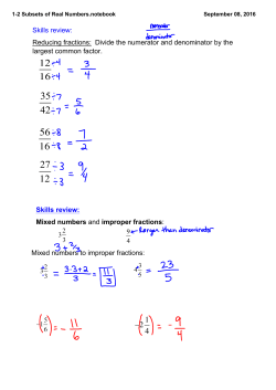 1-2 Subsets of Real Numbers.notebook