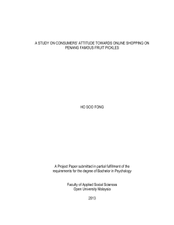 A STUDY ON CONSUMERS` ATTITUDE TOWARDS