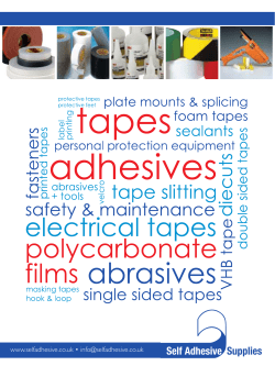 Catalogue - Self Adhesive Supplies