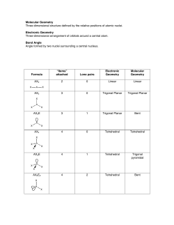 molecular geometry summary