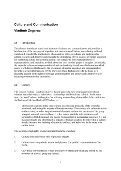 Culture and Communication Vladimir Žegarac