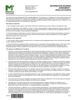 INFORMATION SHARING AGREEMENT