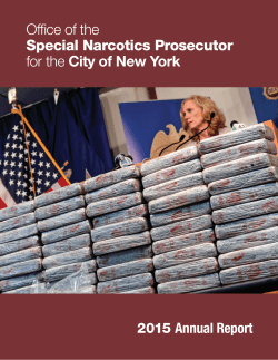 annual-report-2015 - Office of the Special Narcotics Prosecutor for