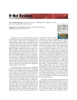 The Jamestown Project. Cambridge, Mass.: Belknap Press - H-Net