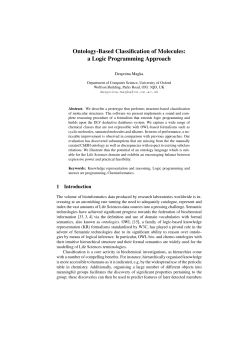 Ontology-Based Classification of Molecules