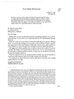 From Elijah Muhammad MESSENGER OF ALLAH The