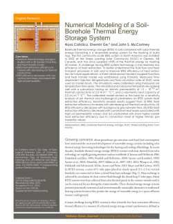 Numerical Modeling of a Soil- Borehole Thermal Energy Storage