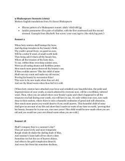 2017-4-27 Shakespeare Sonnets