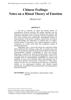 Chinese Feelings - East Asian Languages and Cultural Studies