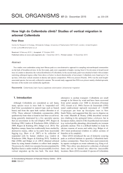 How high do Collembola climb? Studies of vertical migration in