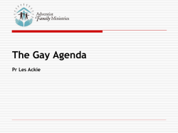 The Gay Agenda