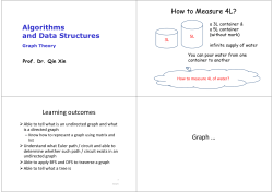 Algorithms and Data Structures How to Measure 4L? Learning
