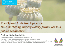 The Opioid Addiction Epidemic