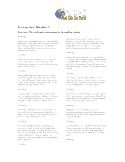 Greetings from&hellip; Worksheet 2