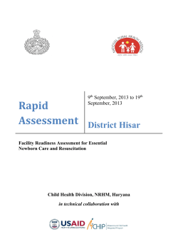 Hisar Report - NRHM Haryana