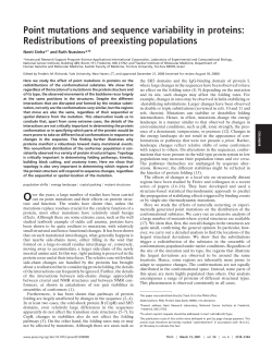 Point mutations and sequence variability in proteins: Redistributions