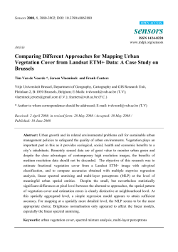 Comparing Different Approaches for Mapping Urban