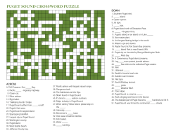 puget sound crossword puzzle