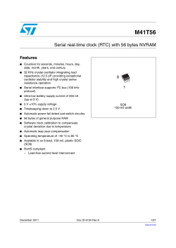 Serial real-time clock (RTC) with 56 bytes NVRAM