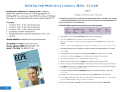 Build Up Your Proficiency Listening Skills - C2 level