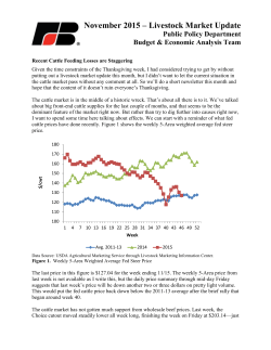 November 2015 &ndash; Livestock Market Update