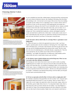 Choosing Interior Colors - Cook Architectural Design Studio