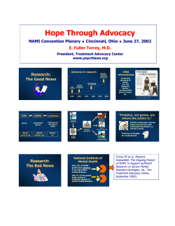 Hope Through Advocacy - Treatment Advocacy Center