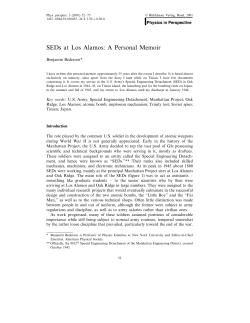 SEDs at Los Alamos: A Personal Memoir
