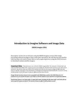 Introduction to Imagine Software and Image Data