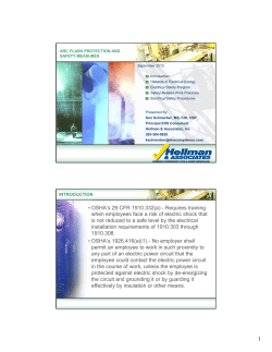 Arc Flash Protection and Safety Measures 0910 - AIHA