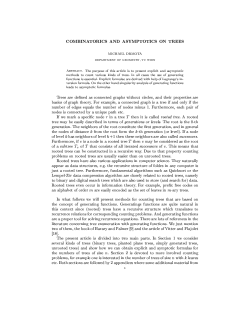 COMBINATORICS AND ASYMPTOTICS ON TREES