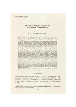 Elements of the Spatial Organization of a Common Vole Population